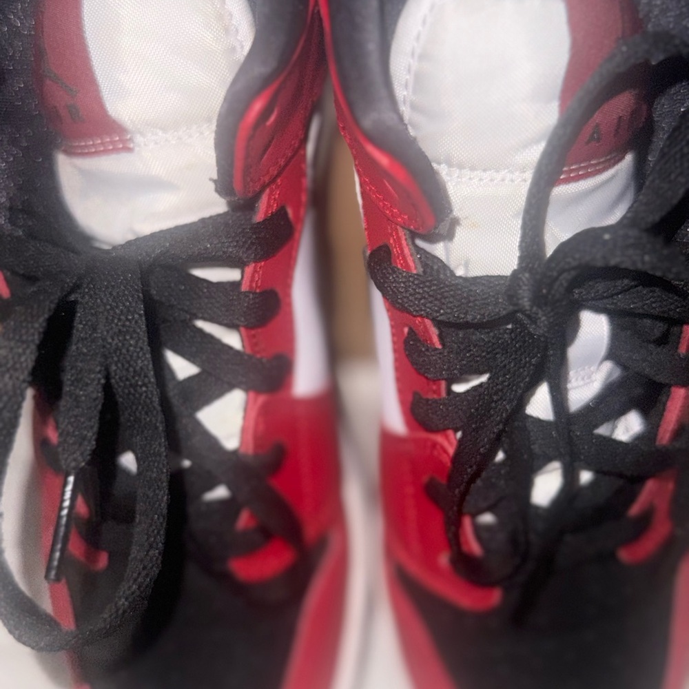 Jordan Red and Black Sneakers